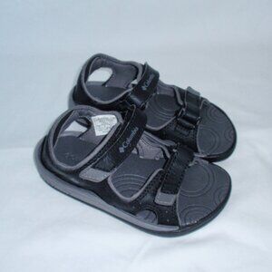 Columbia Boys Black Gray Techsun Sandals sz 10 Velcros